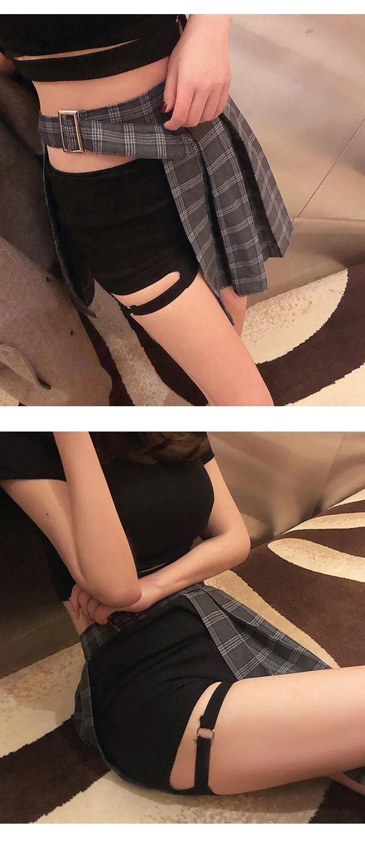 Conjunto Falda corta   Shorts estilo Harajaku - Moonstar