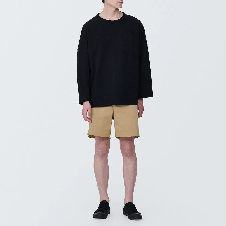 Cotton Blend Chino Shorts