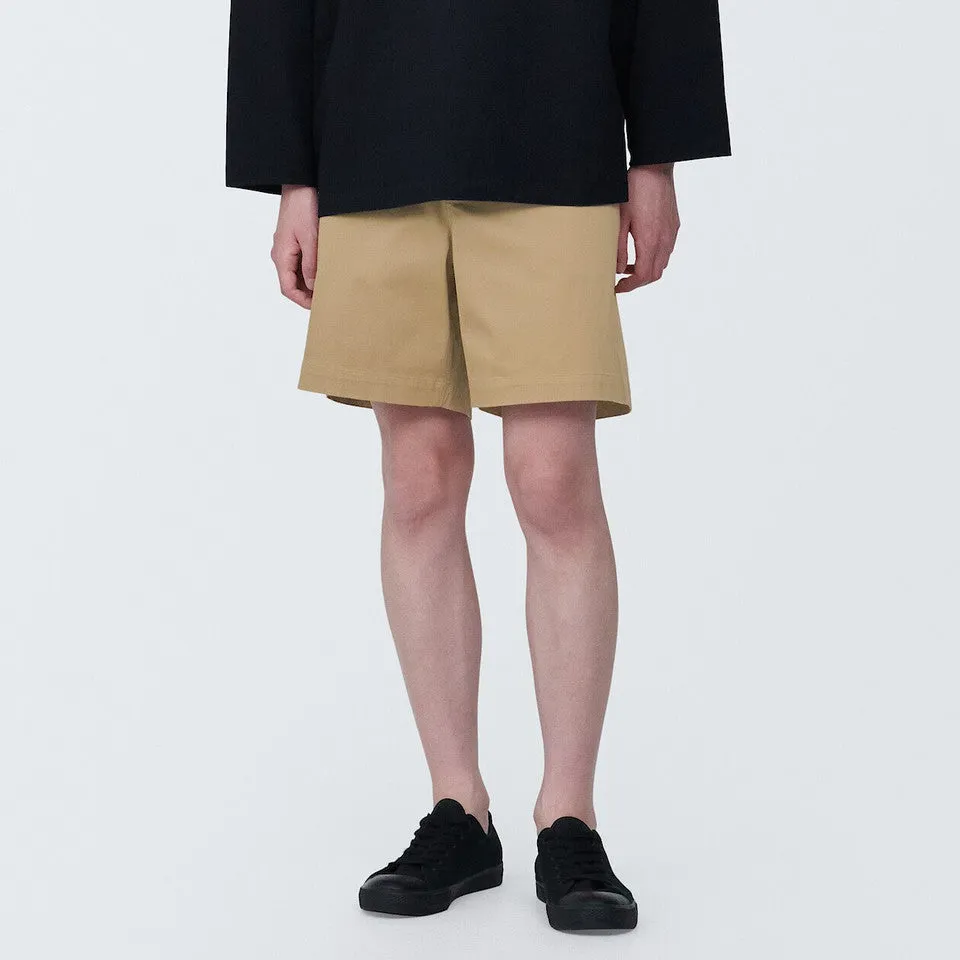 Cotton Blend Chino Shorts