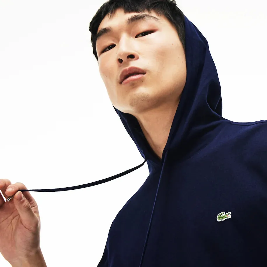 Cotton Jersey Hooded T-Shirt Navy
