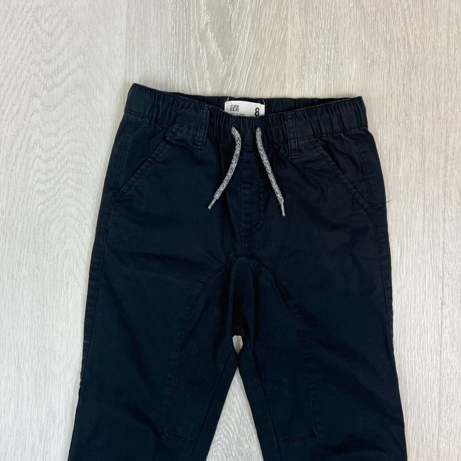 Cotton On Kids Boys Black Chino Jogger Pants Size 8 Years