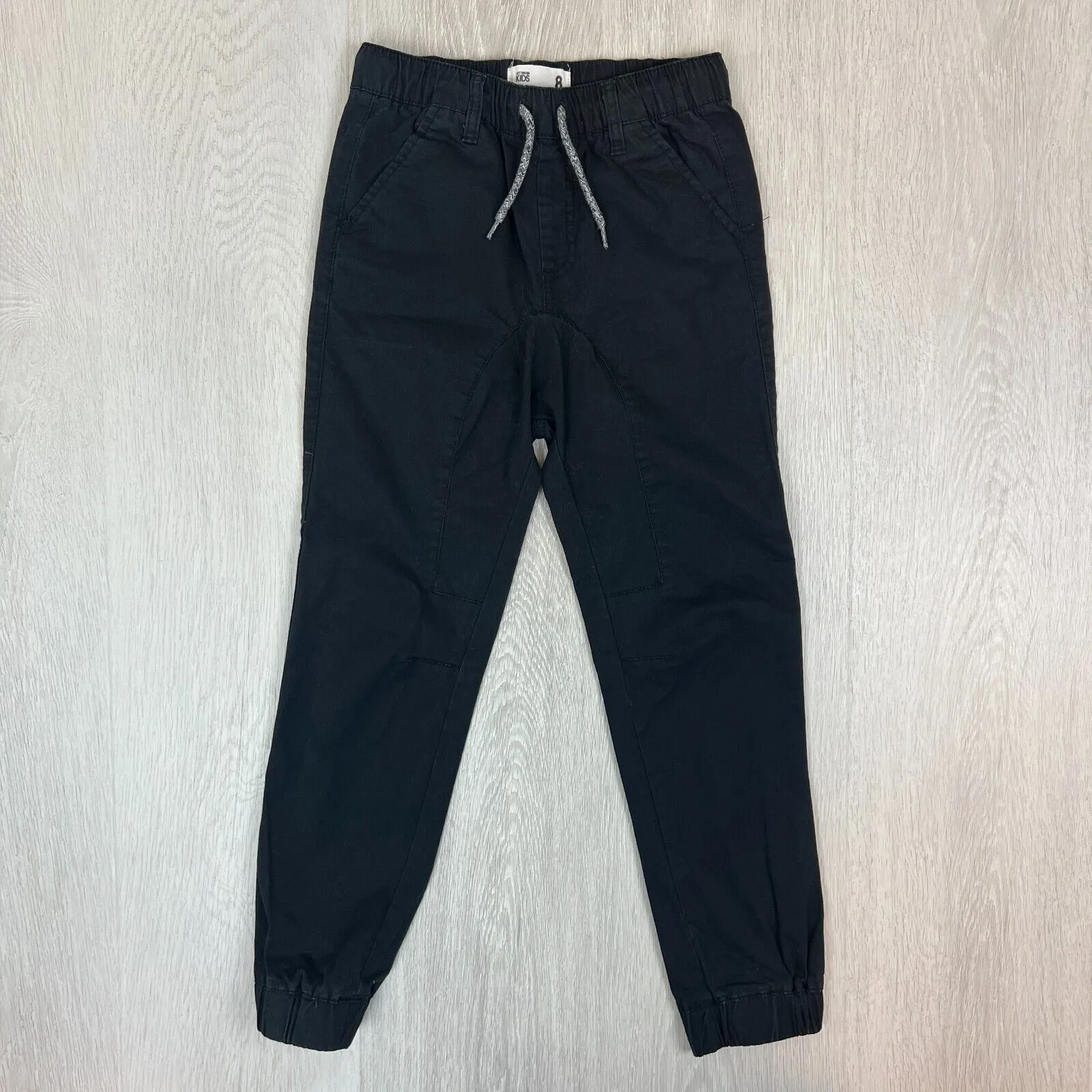 Cotton On Kids Boys Black Chino Jogger Pants Size 8 Years