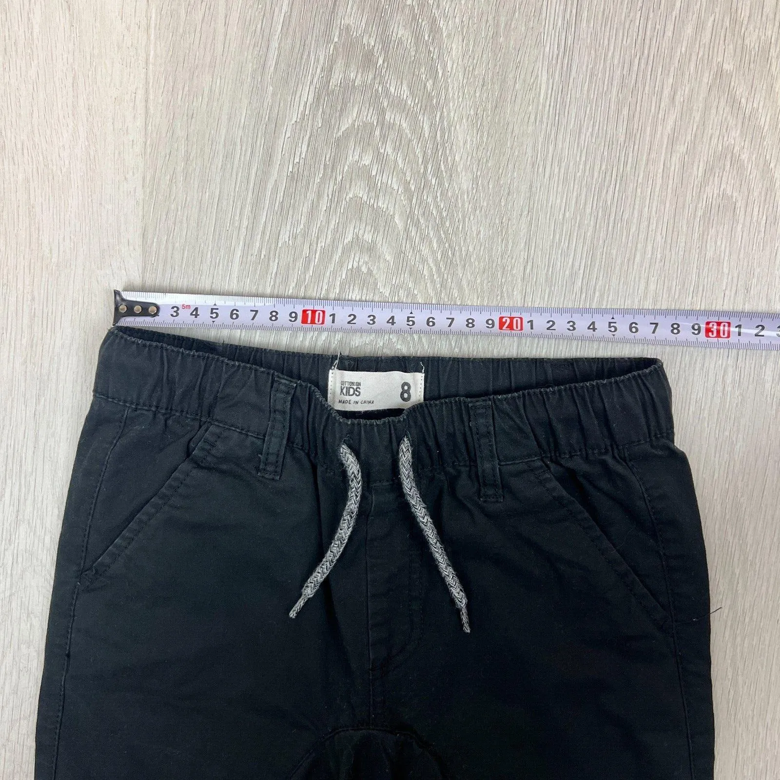 Cotton On Kids Boys Black Chino Jogger Pants Size 8 Years