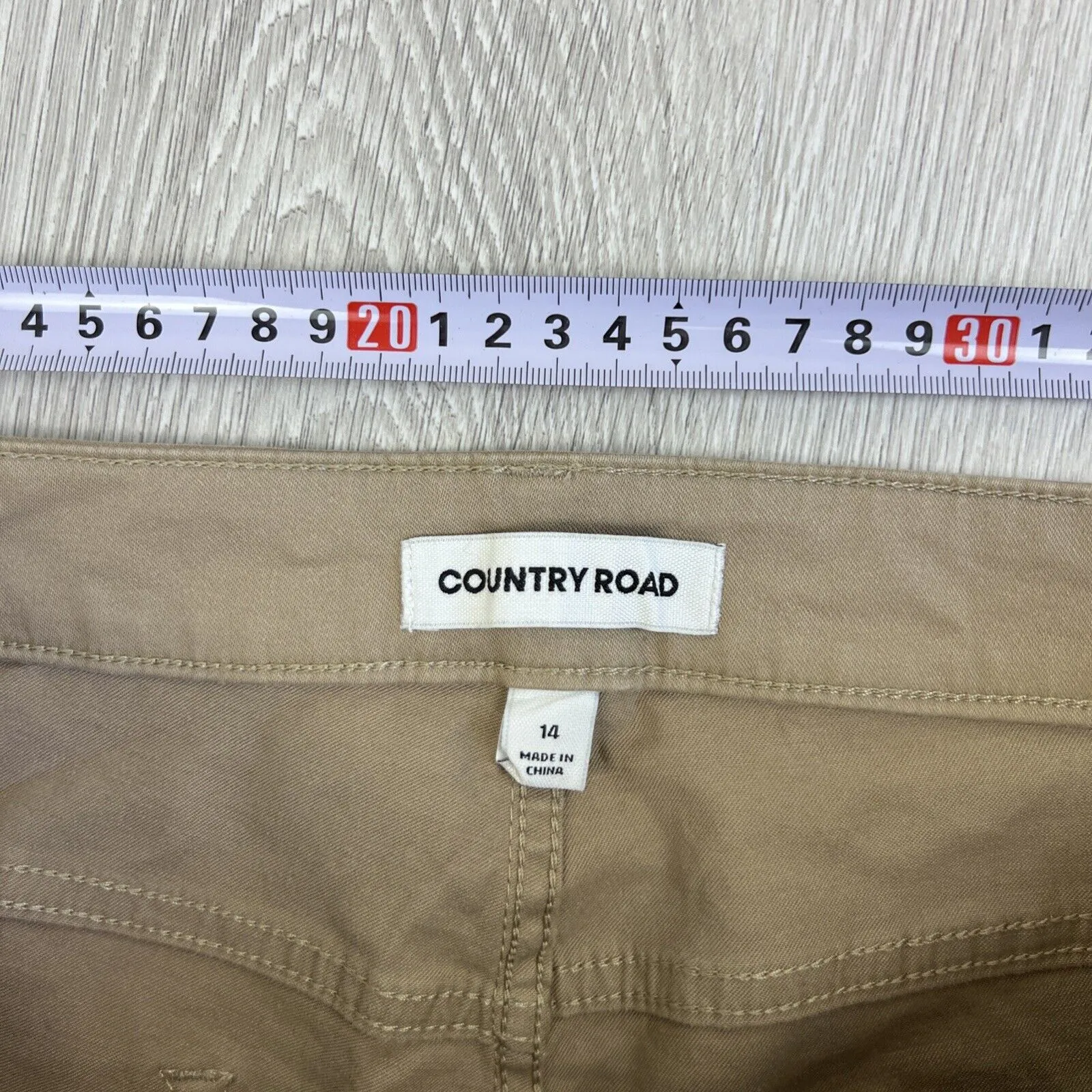 Country Road Womens Beige Cropped Chino Pants Size 14
