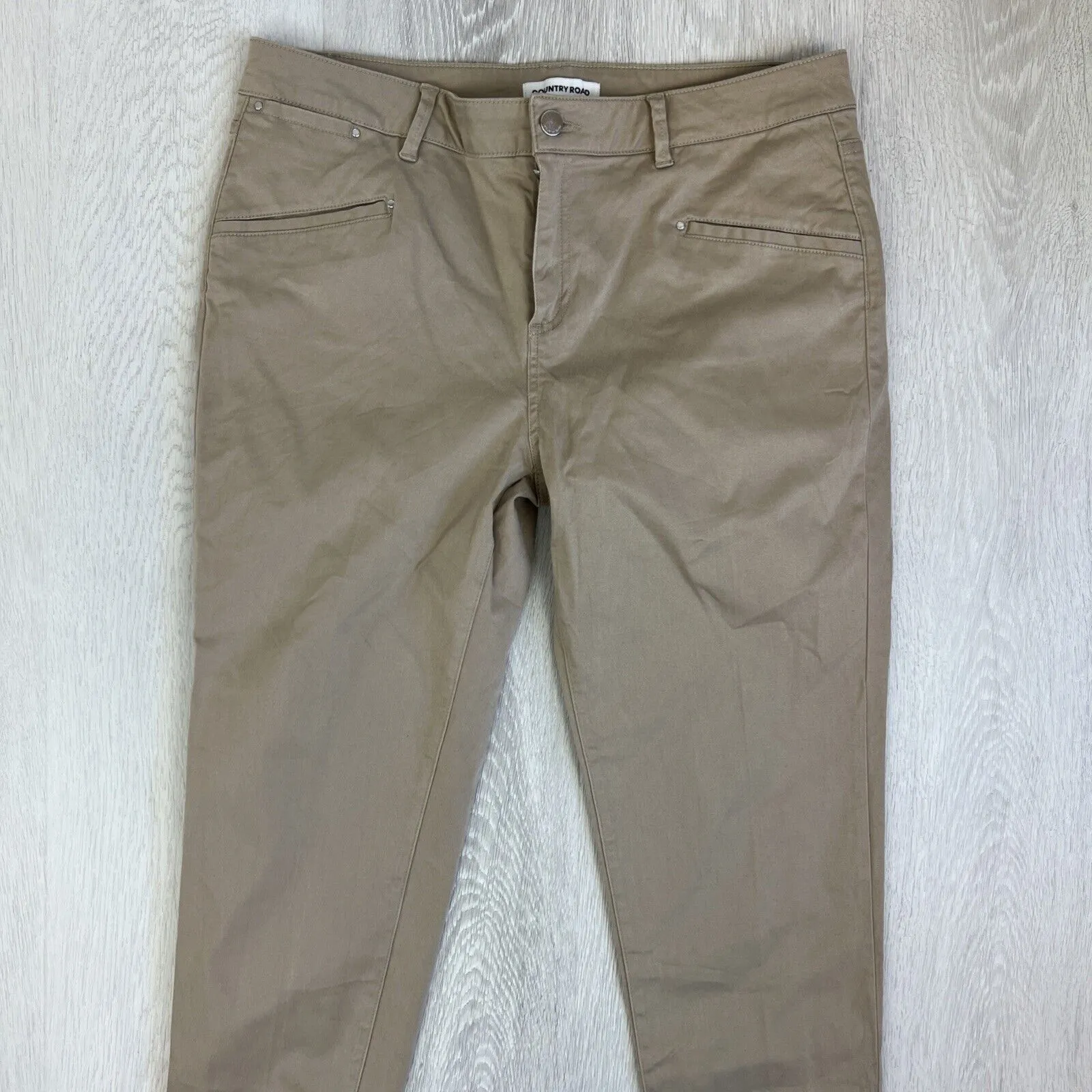 Country Road Womens Beige Cropped Chino Pants Size 14