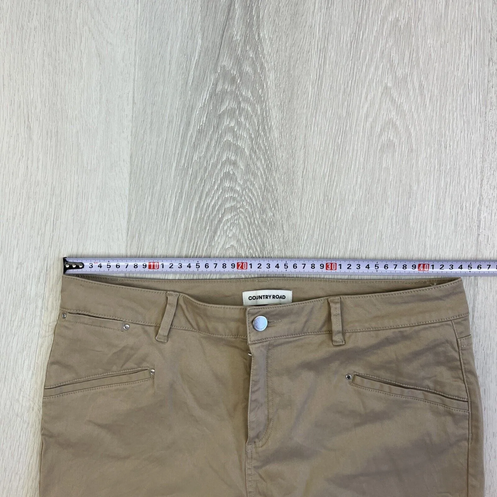 Country Road Womens Beige Cropped Chino Pants Size 14