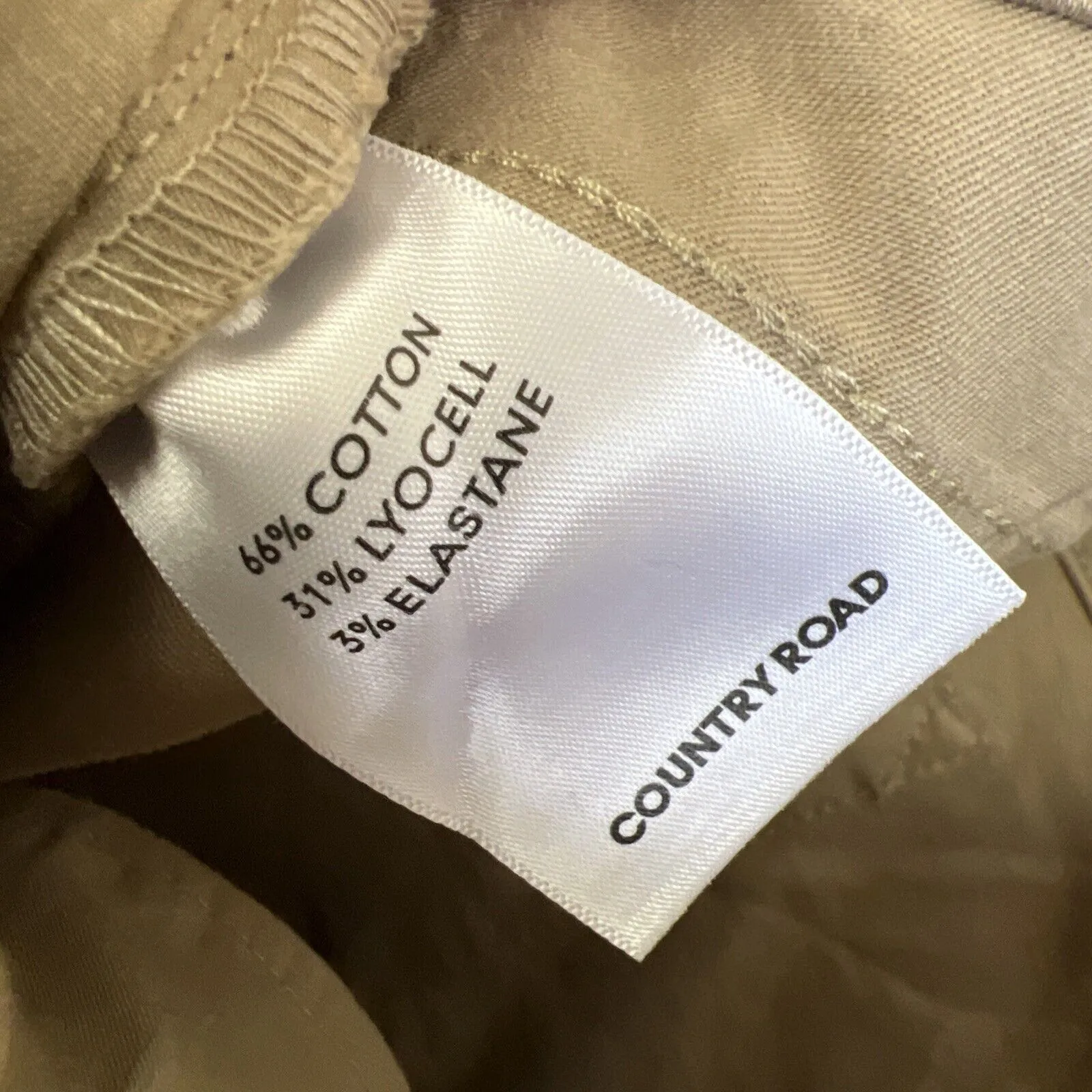 Country Road Womens Beige Cropped Chino Pants Size 14