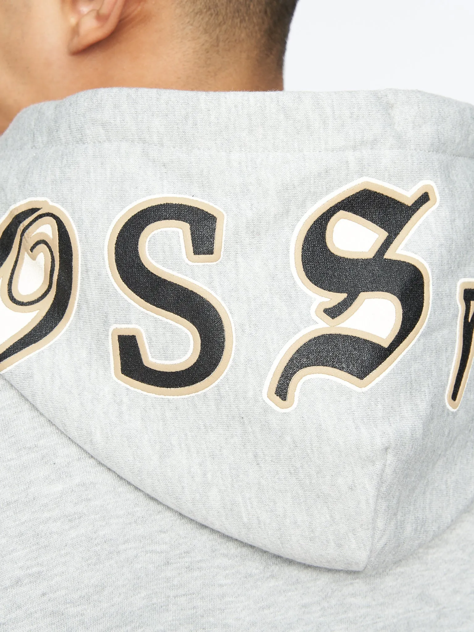 Crosshatch Doddington Hoodie Light Grey Marl