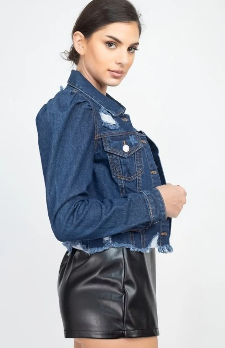 Crystal Embellished Denim Jacket