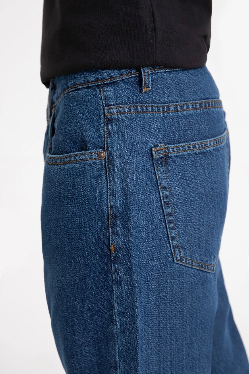 Dark Blue Straight Jeans