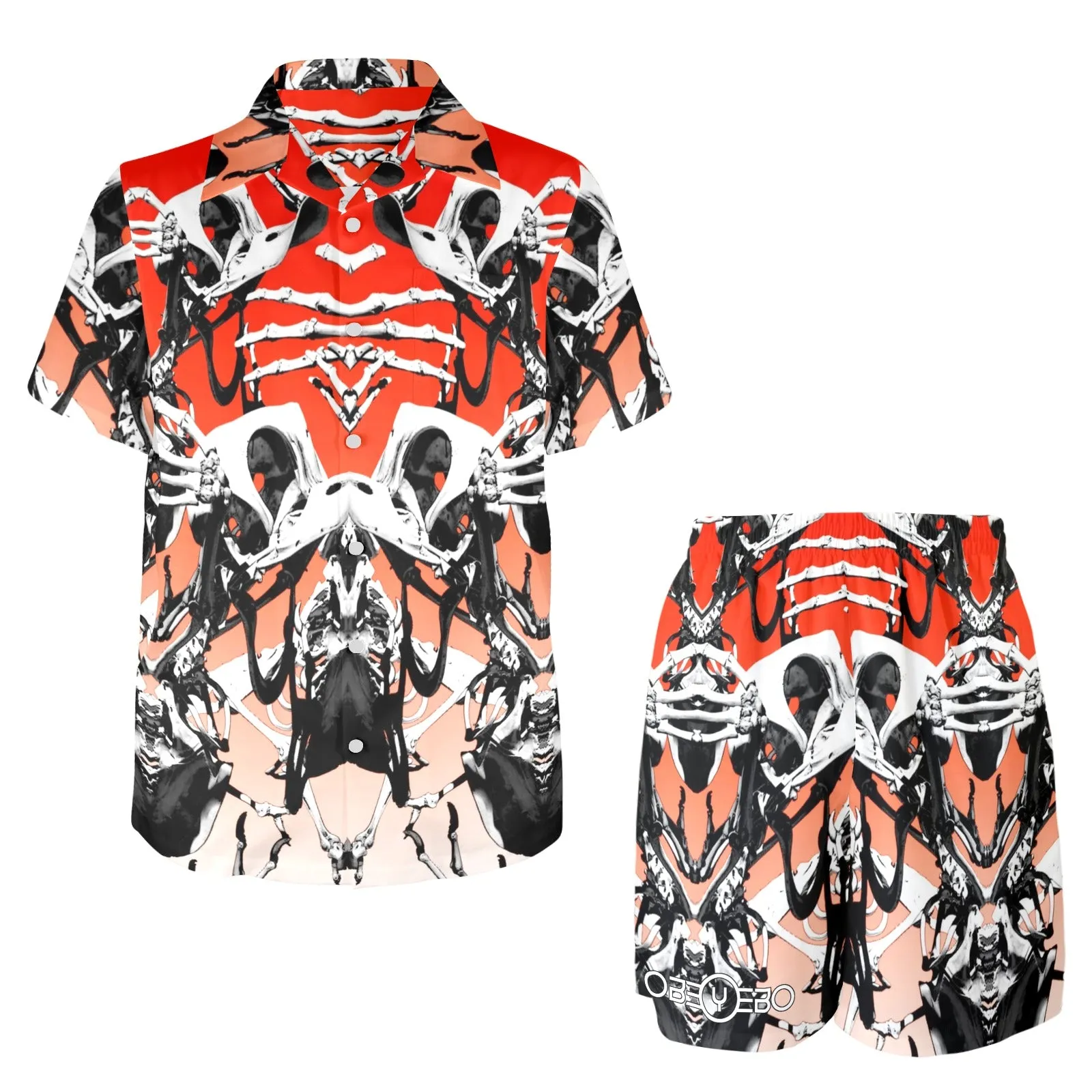Dead Duck Men's Shirt and Shorts Outfit with Pocket