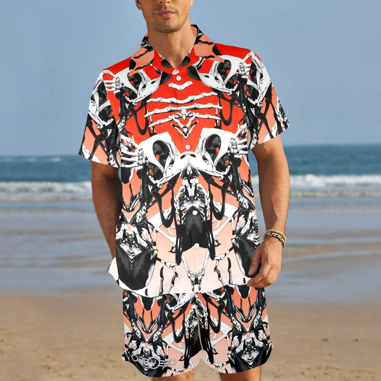 Dead Duck Men's Shirt and Shorts Outfit with Pocket