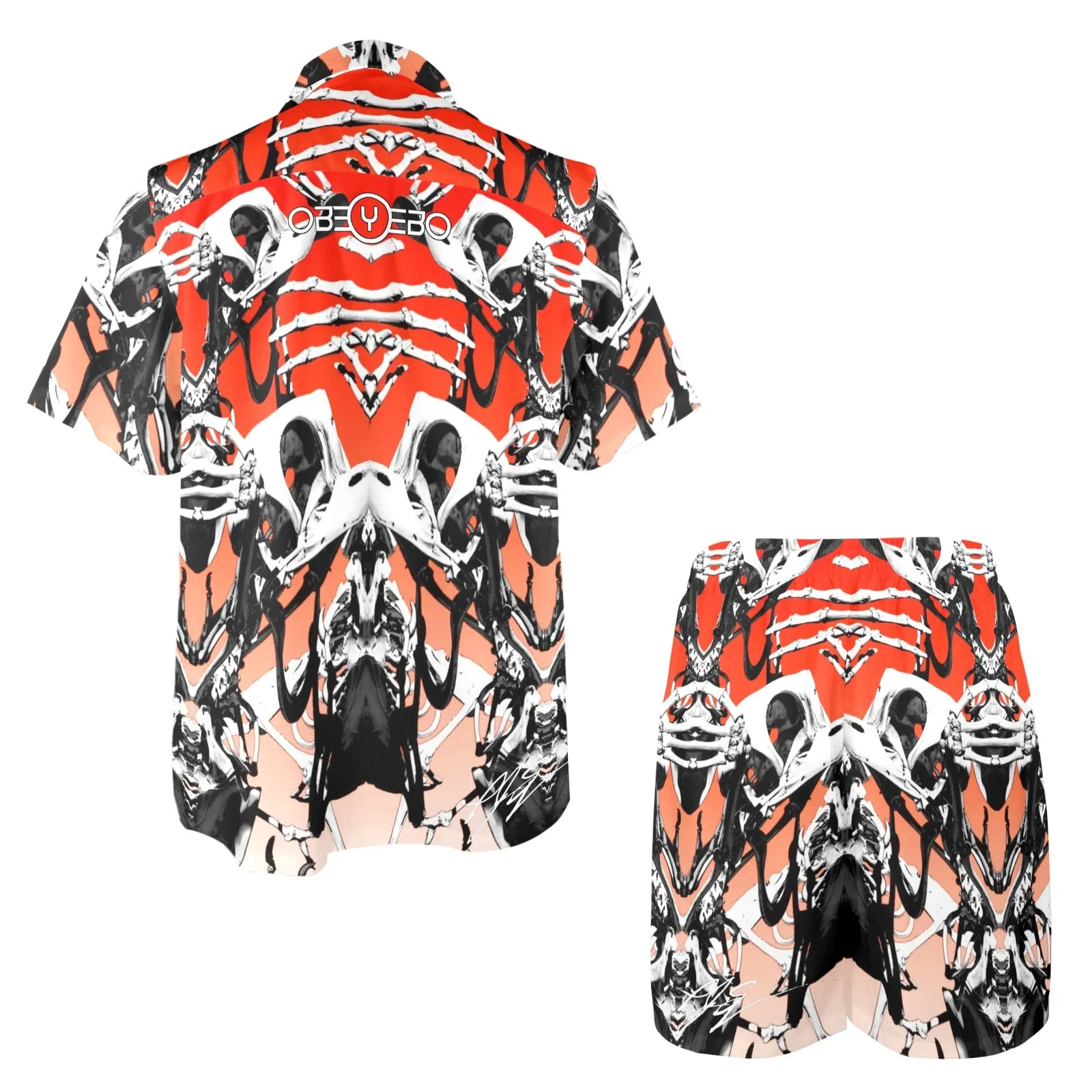 Dead Duck Men's Shirt and Shorts Outfit with Pocket