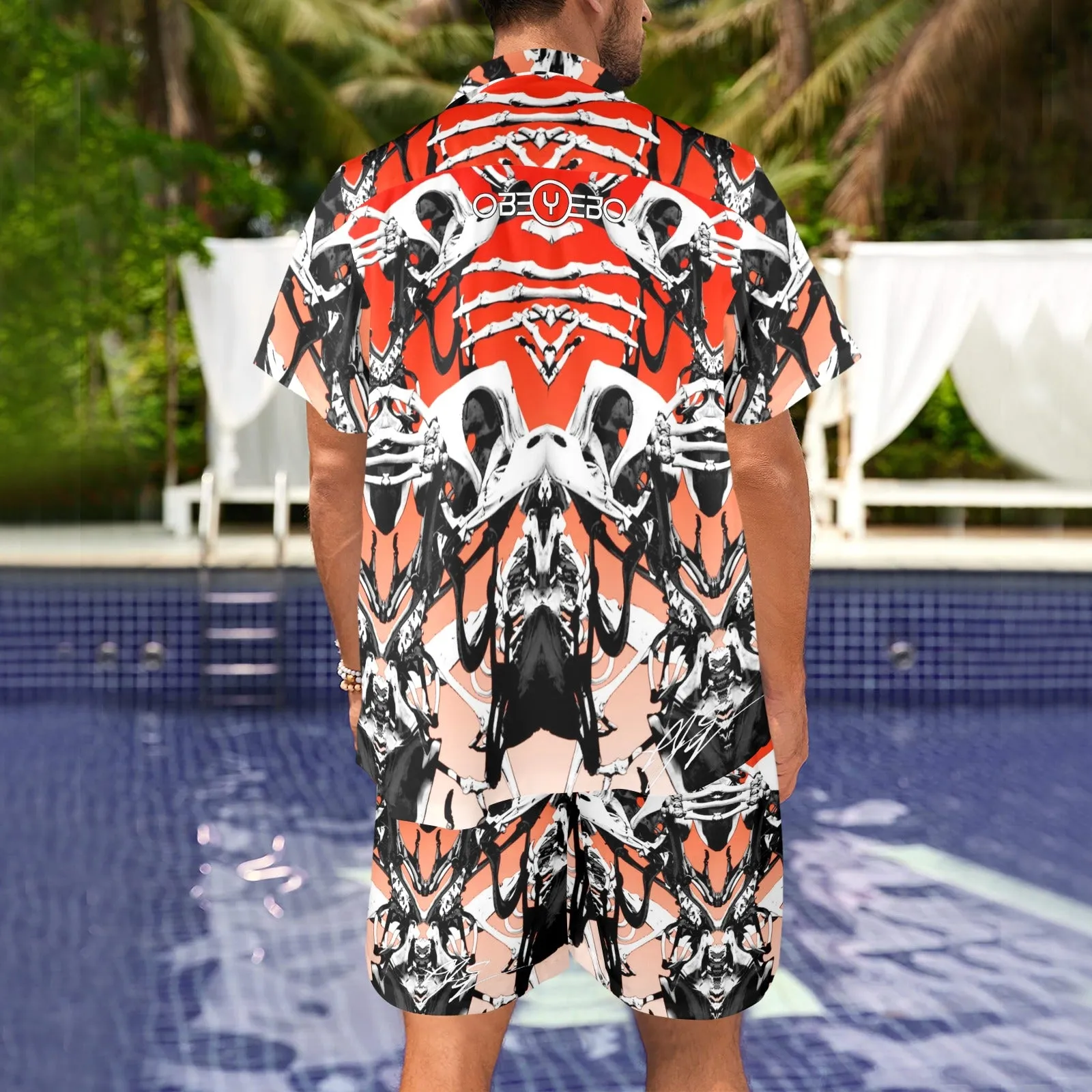 Dead Duck Men's Shirt and Shorts Outfit with Pocket