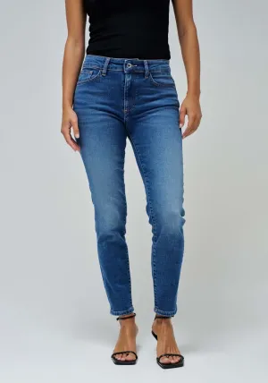 Destiny Cropped Skinny Jeans - Blue