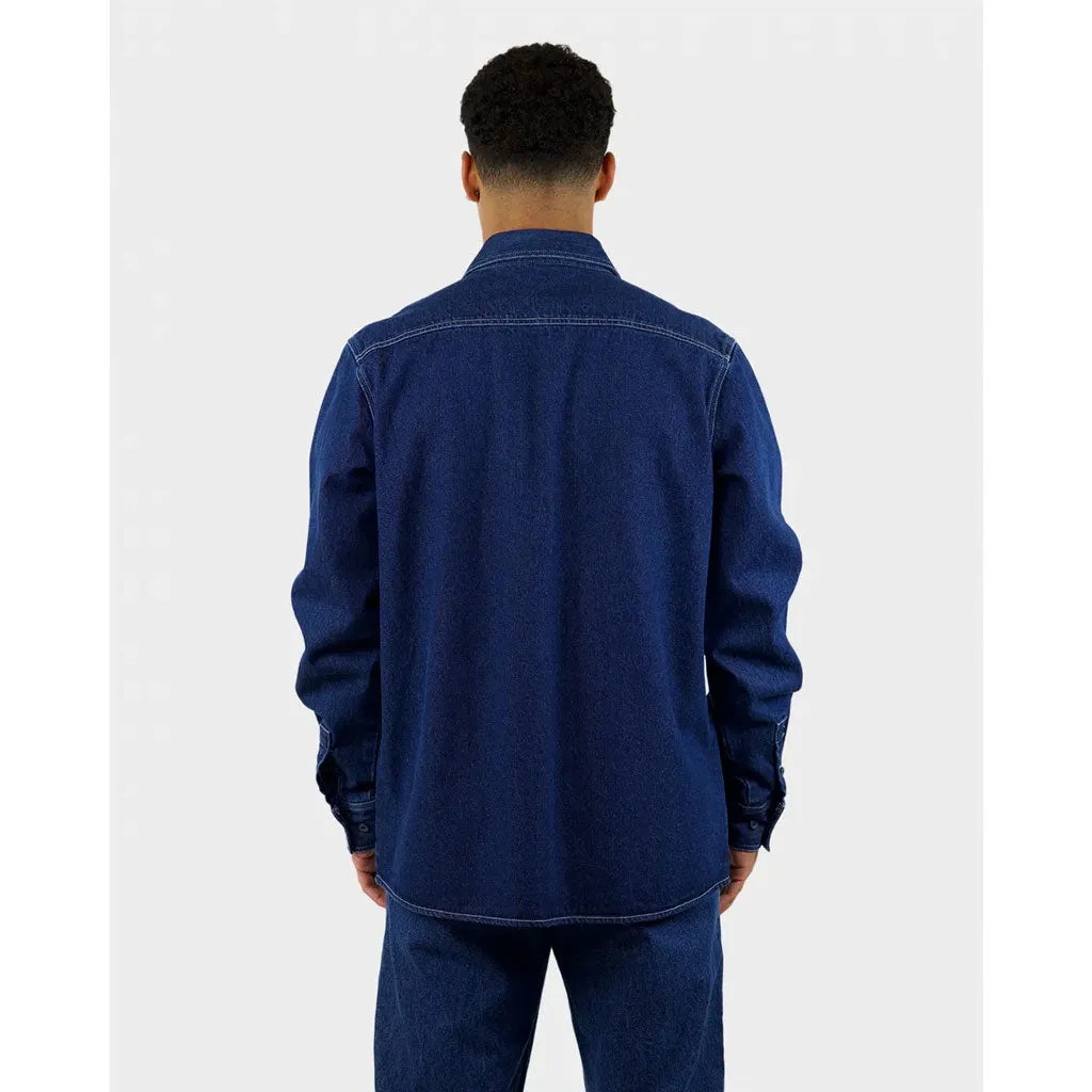 DICKIES JACINTO DENIM L/S SHIRT JACKET - RINSED INDIGO