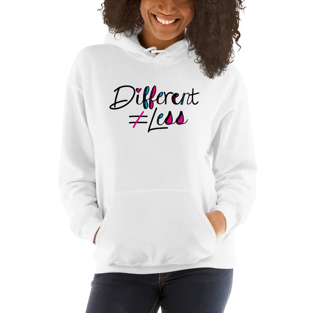 Different Does Not Equal Less (As Seen on Netflix's Raising Dion) Hoodie Light Colors