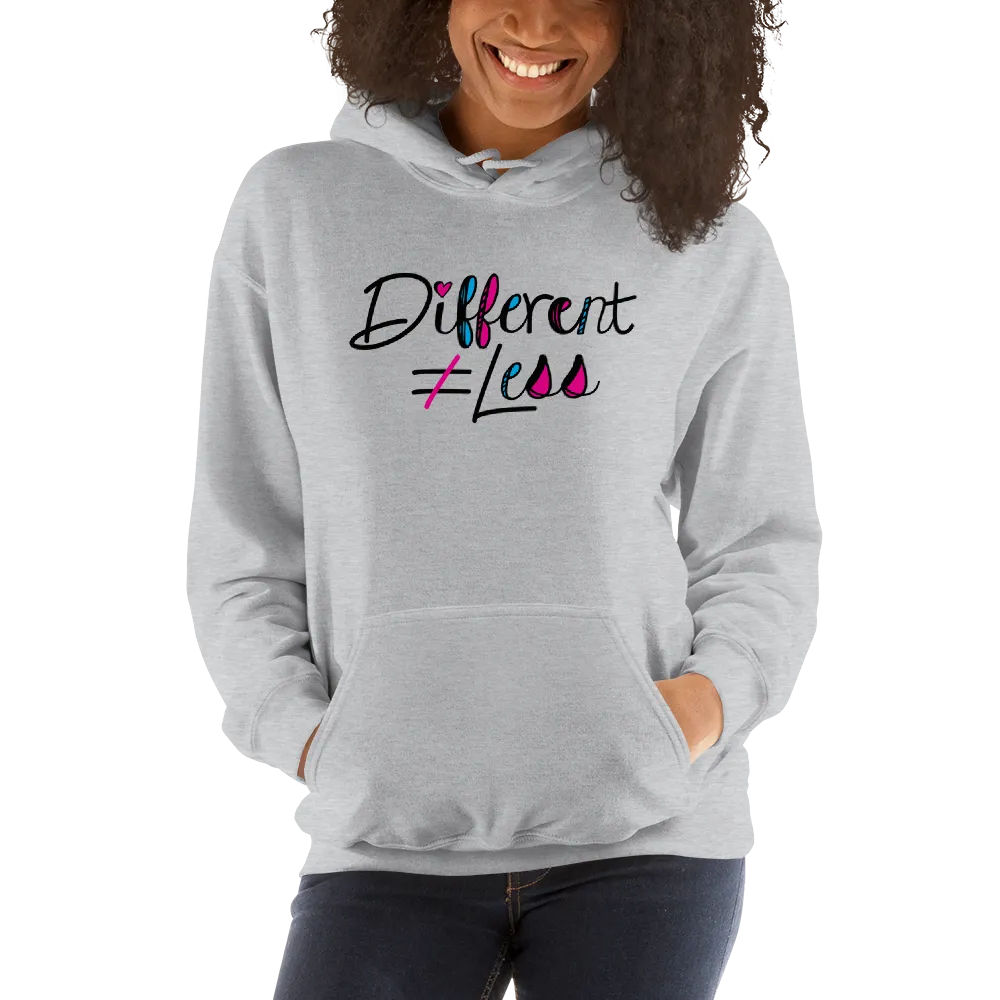 Different Does Not Equal Less (As Seen on Netflix's Raising Dion) Hoodie Light Colors