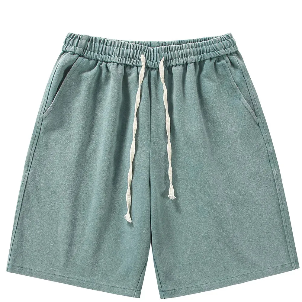 Distressed Summer Shorts Men Cotton Drawstring Harajuku Loose Sweatshorts Male Casual Short Pant Streetwear