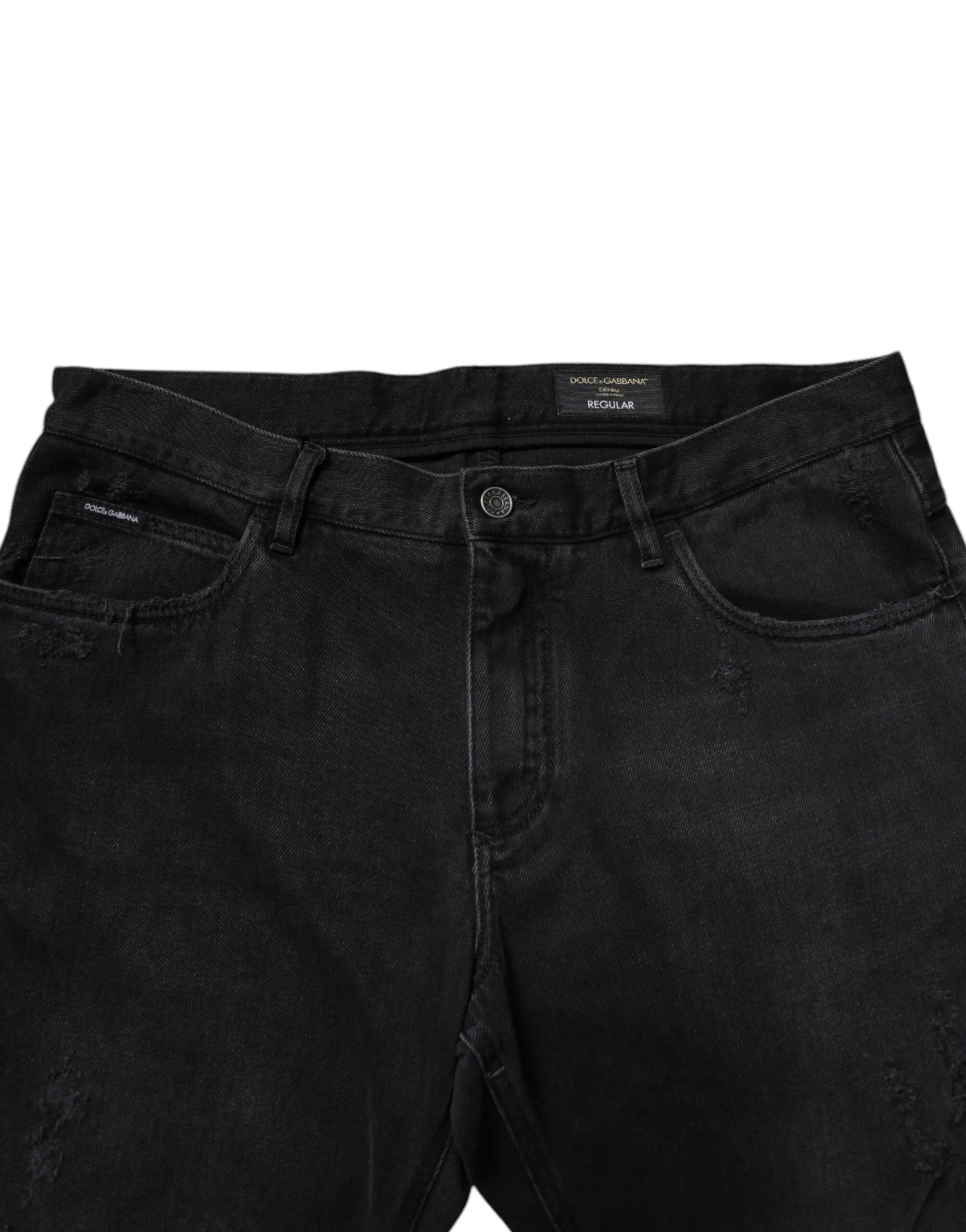 Dolce & Gabbana Black Cotton Skinny Men Denim Jeans