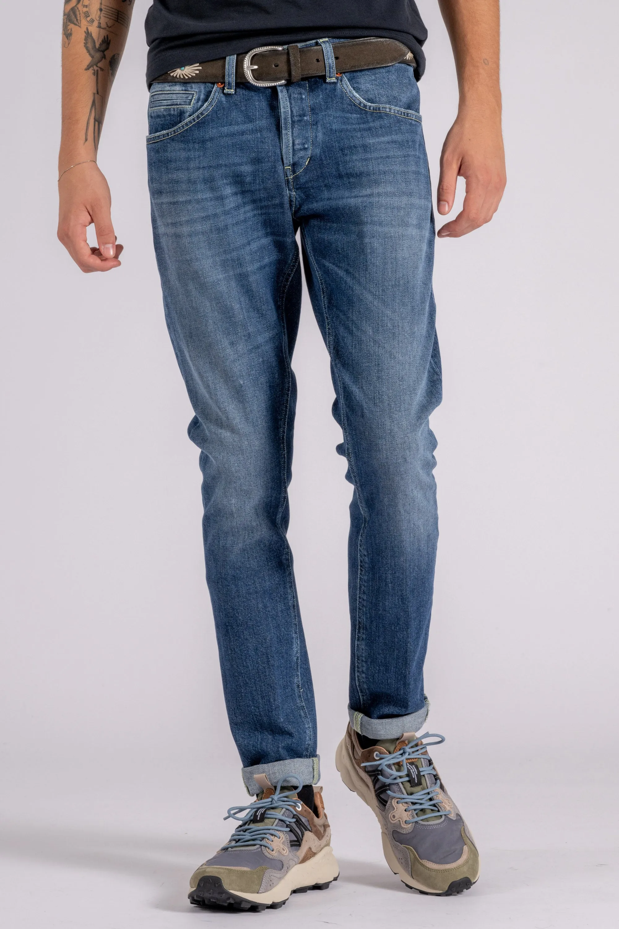 Dondup Jeans George 99% Cotone 1% Elastam Blu