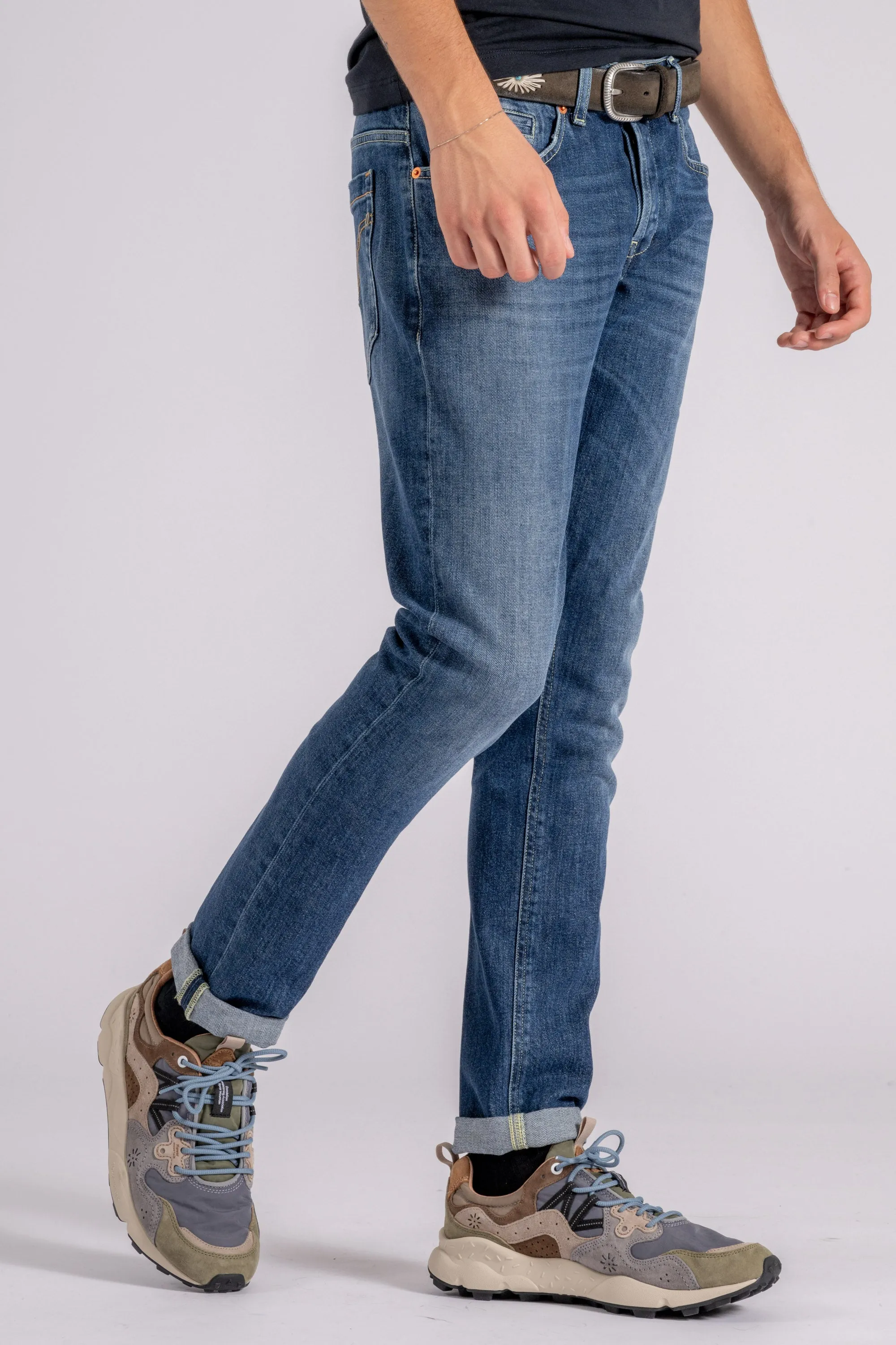 Dondup Jeans George 99% Cotone 1% Elastam Blu