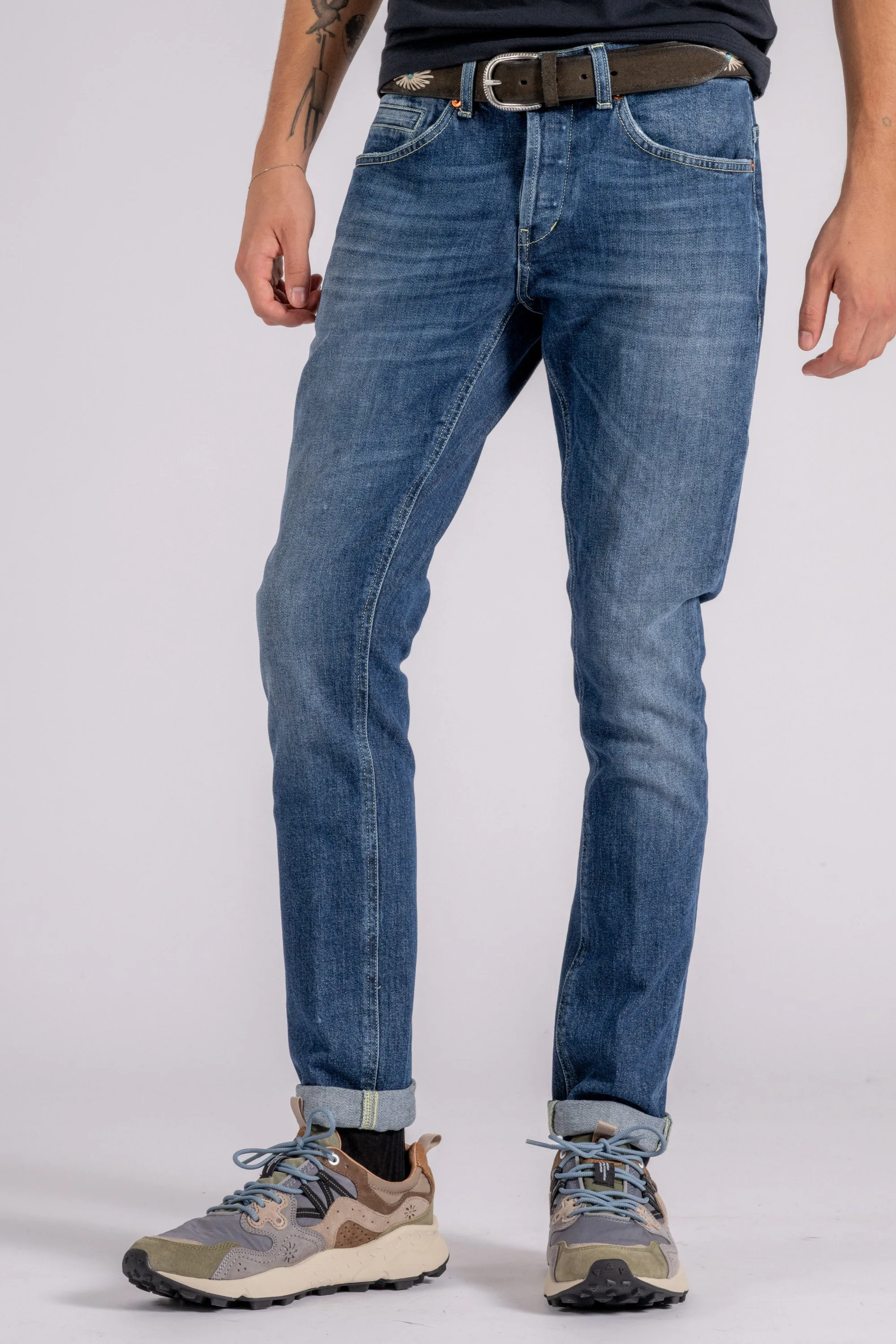 Dondup Jeans George 99% Cotone 1% Elastam Blu