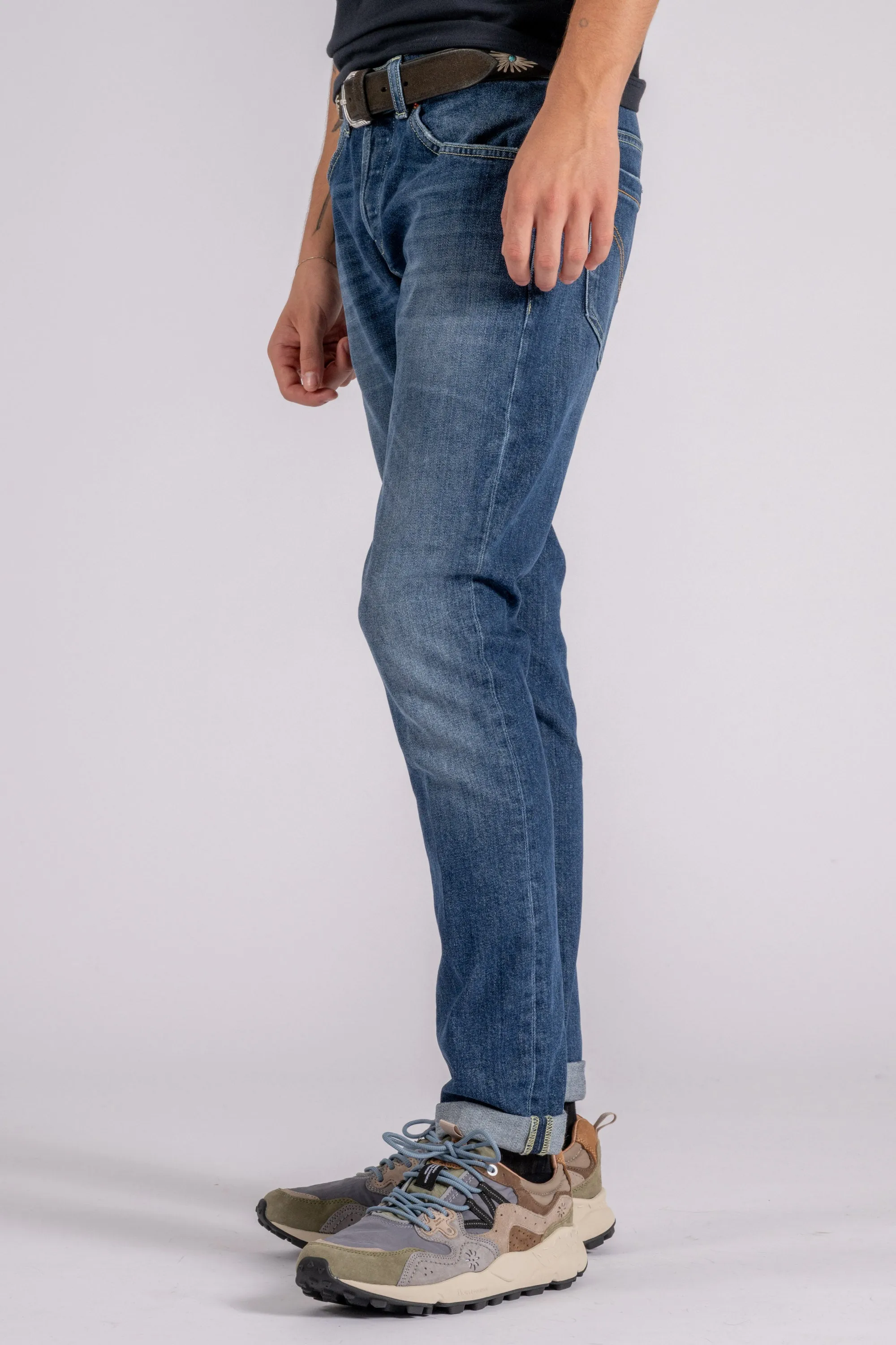 Dondup Jeans George 99% Cotone 1% Elastam Blu