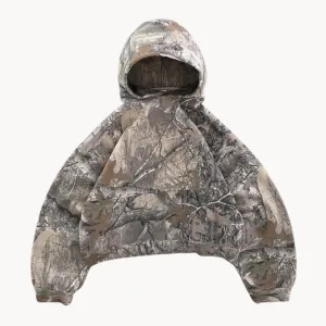 Drayven | Mens Camo Zip-Up Hoodie or Jumper with Camouflage Print – Urban Streetwear or Hunting Style Sweatshirt