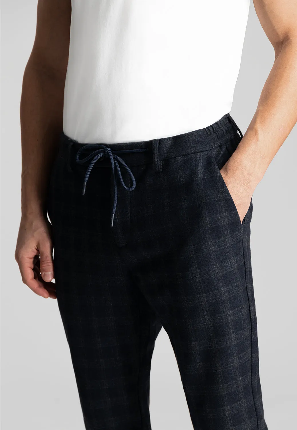 DSTREZZED LANCASTER TRAVEL CHECK STRETCH TAPERED CHINO 501780