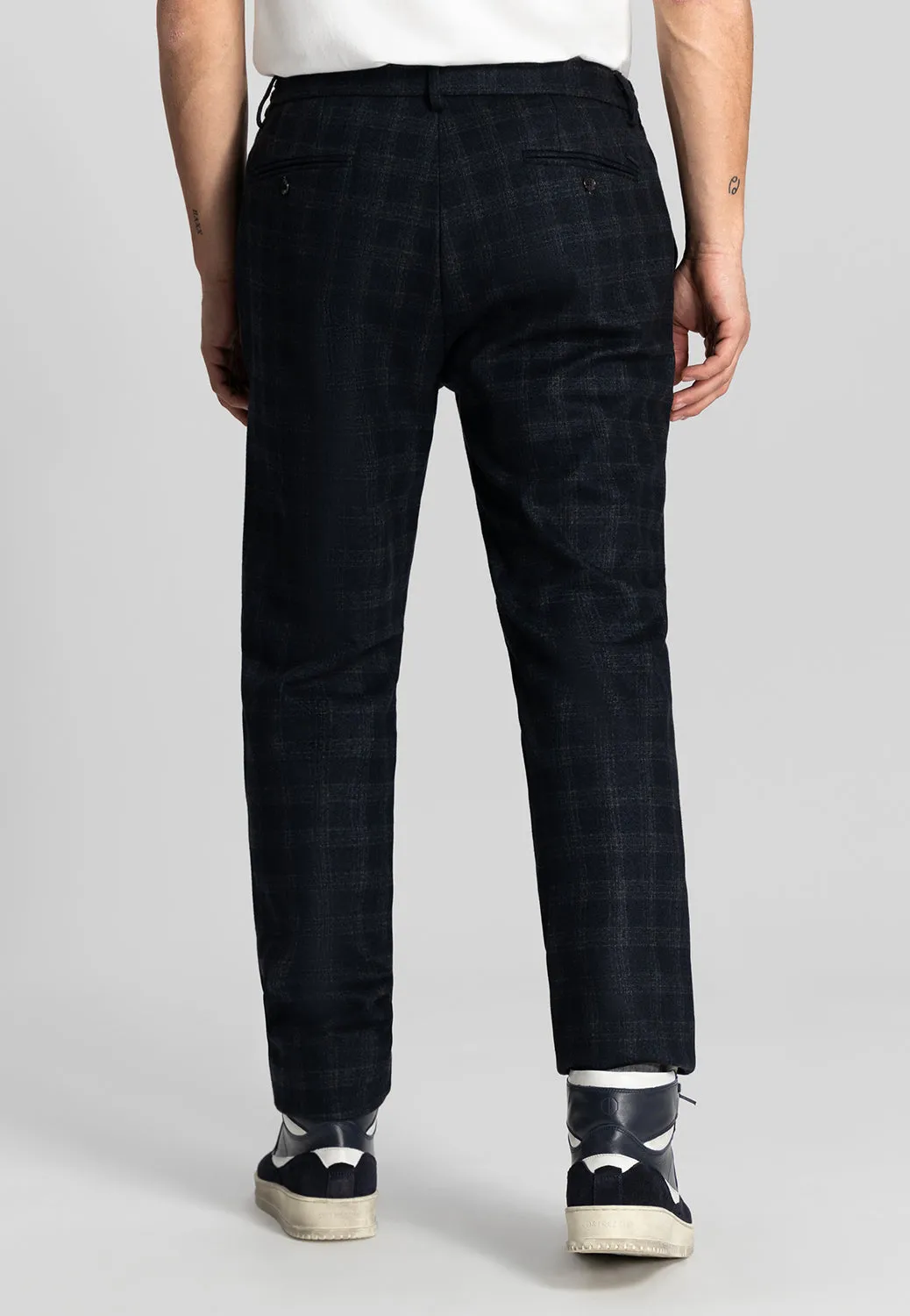 DSTREZZED LANCASTER TRAVEL CHECK STRETCH TAPERED CHINO 501780