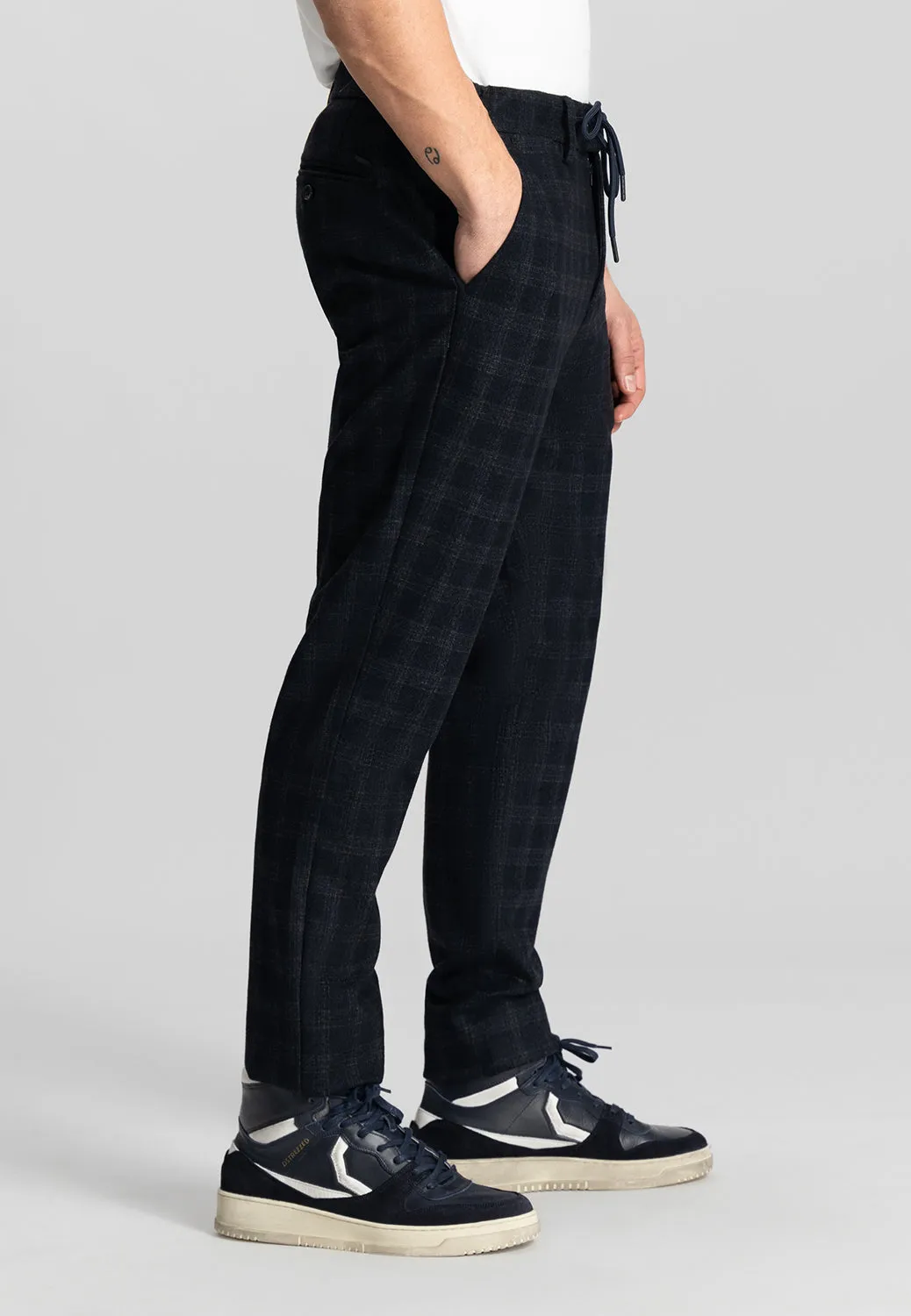 DSTREZZED LANCASTER TRAVEL CHECK STRETCH TAPERED CHINO 501780