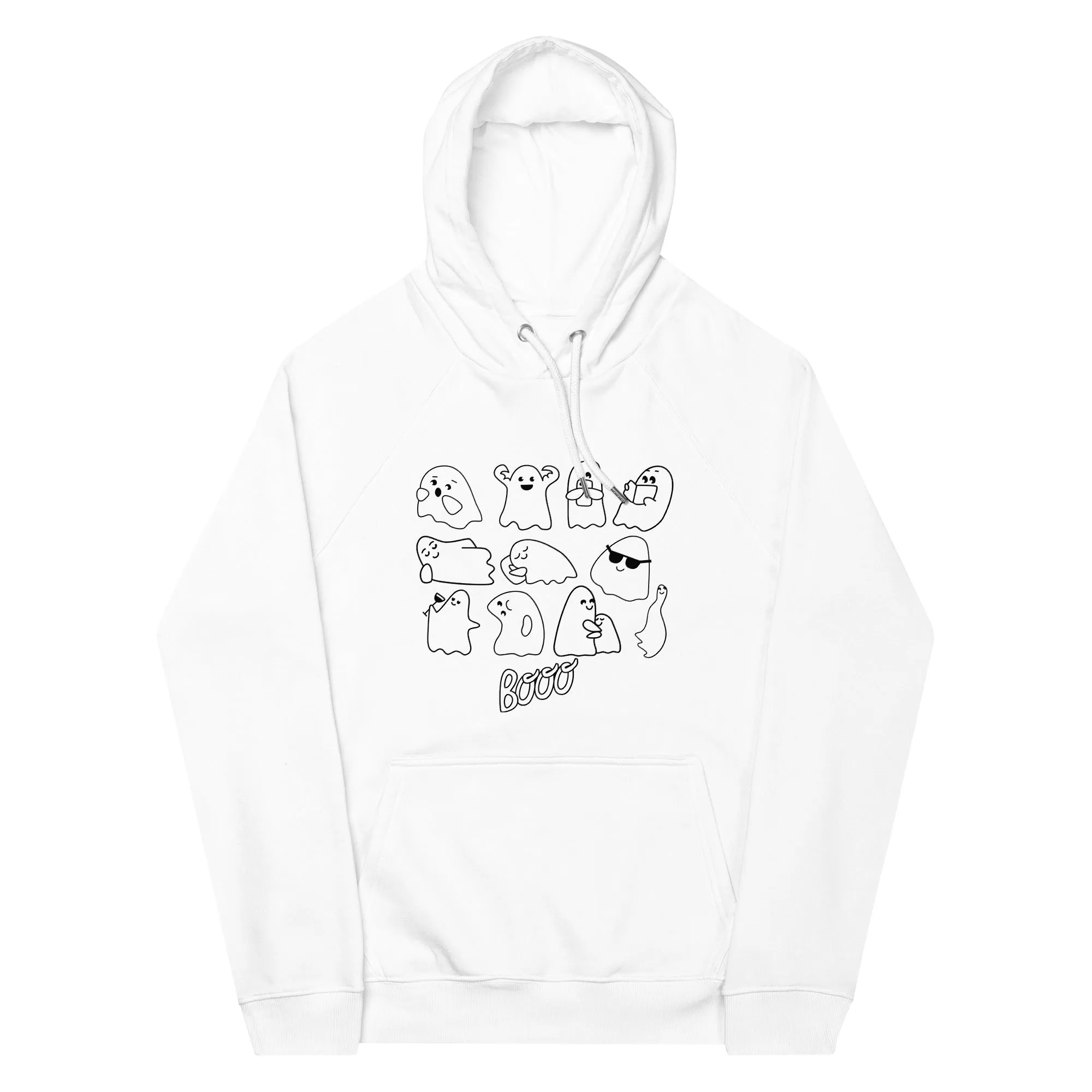 Eco Raglan Hoodie Unisex - Ghost