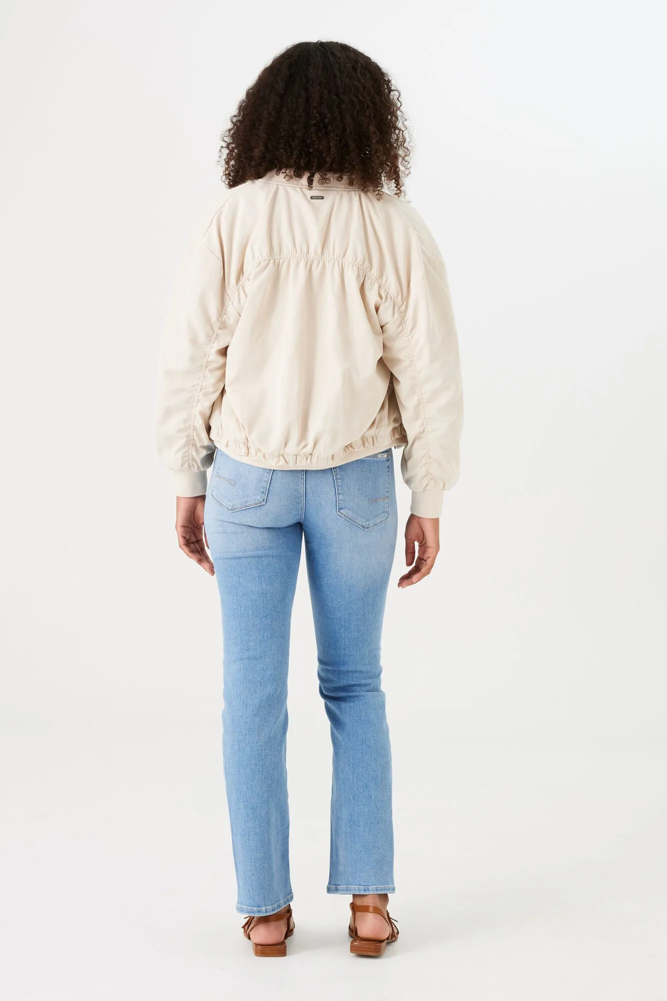 Ecru Bomber Style Jacket