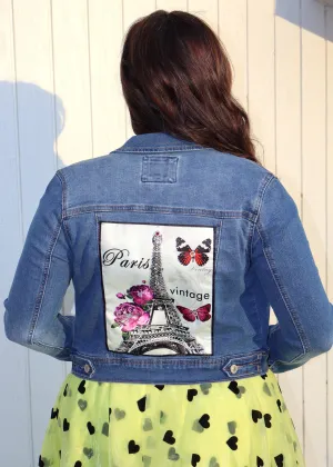 Eiffel Butterflies Denim Jacket