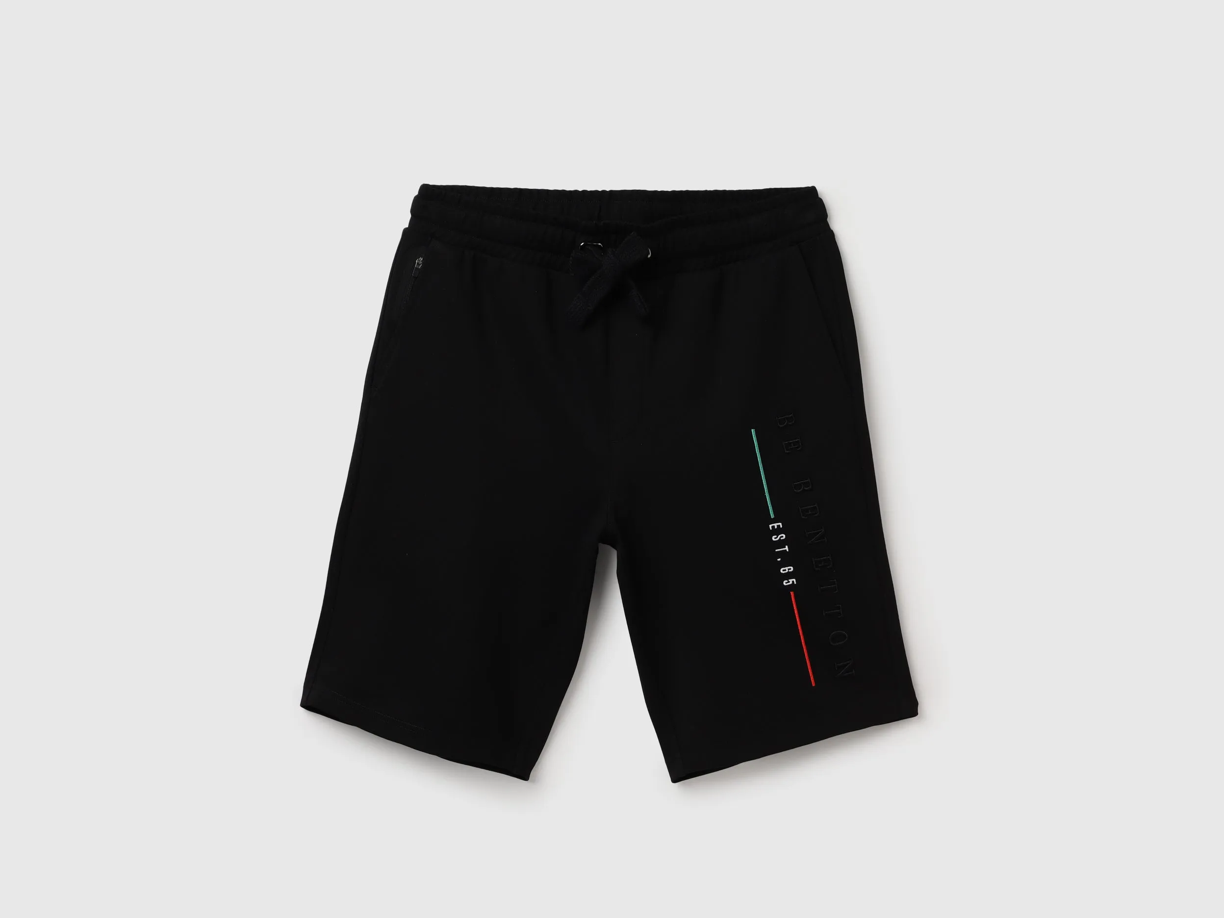Embroidered Regular Fit Mid Waist Shorts