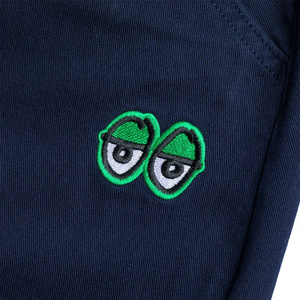 Eyes Embroidered Twill Pant (Navy / Green)