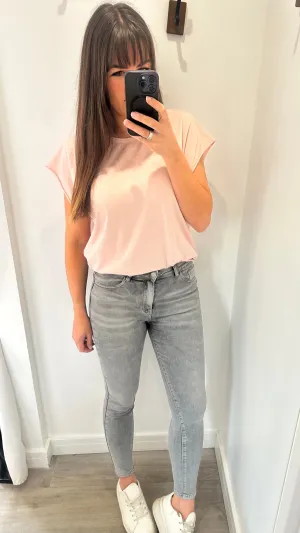 FADED GREY STRETCH SKINNY JEANS
