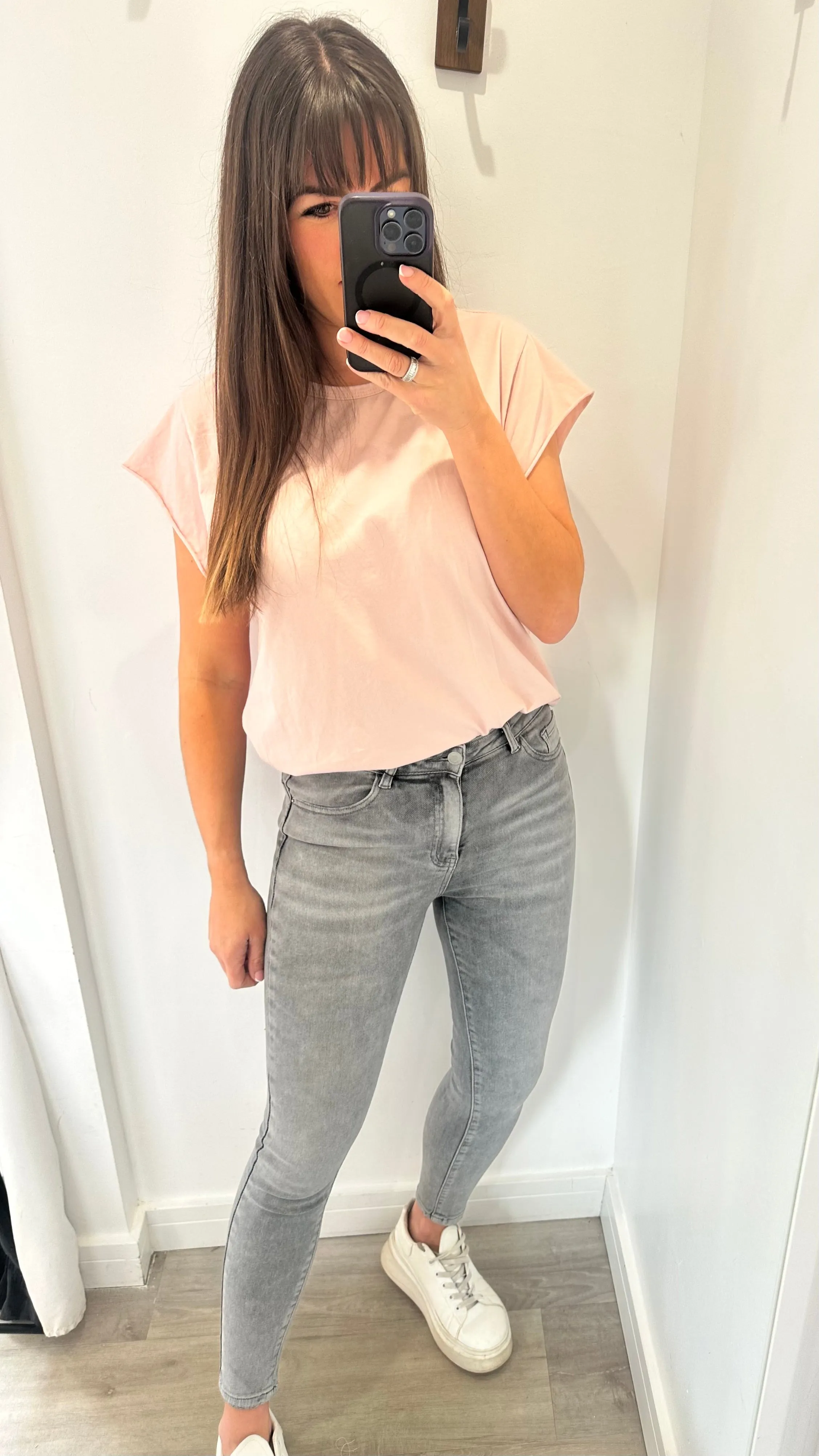 FADED GREY STRETCH SKINNY JEANS