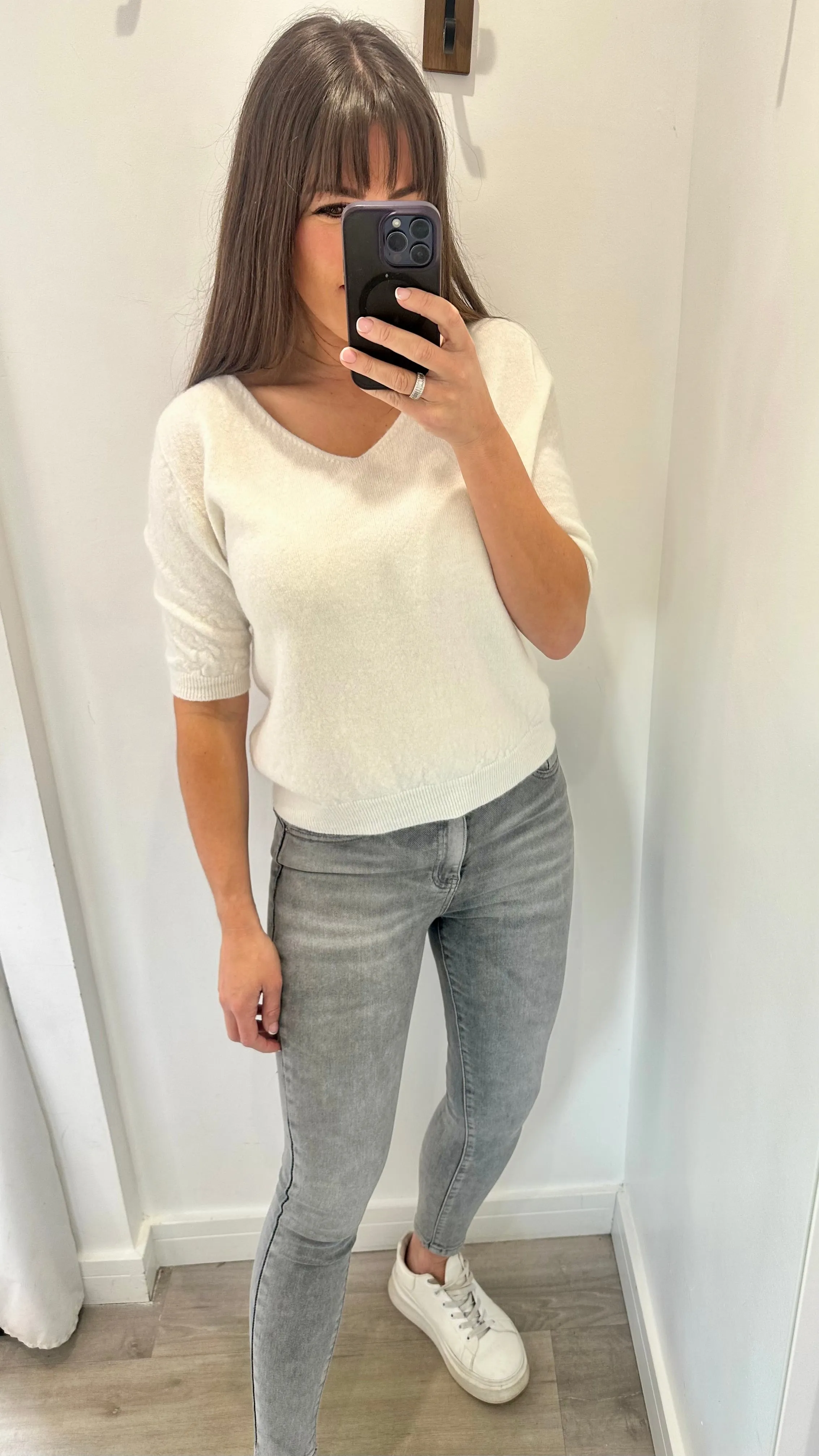 FADED GREY STRETCH SKINNY JEANS
