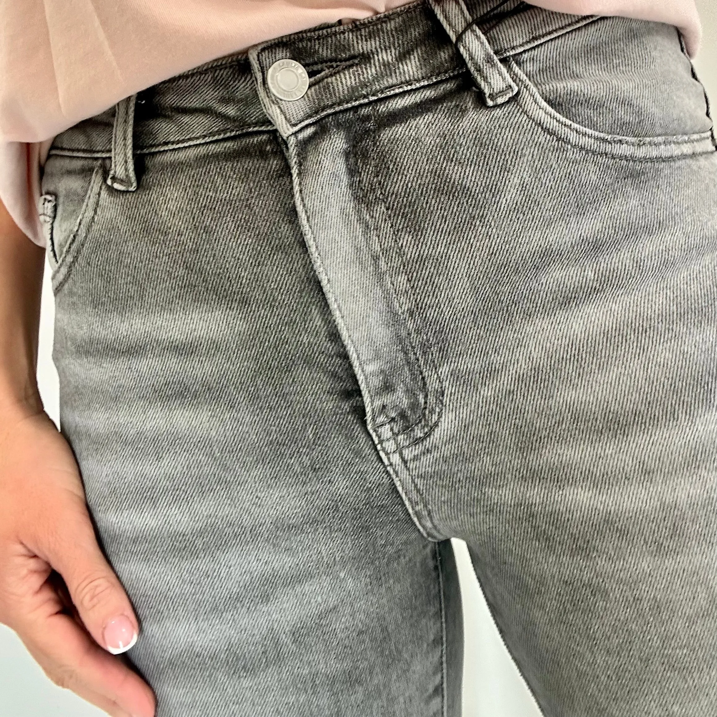 FADED GREY STRETCH SKINNY JEANS