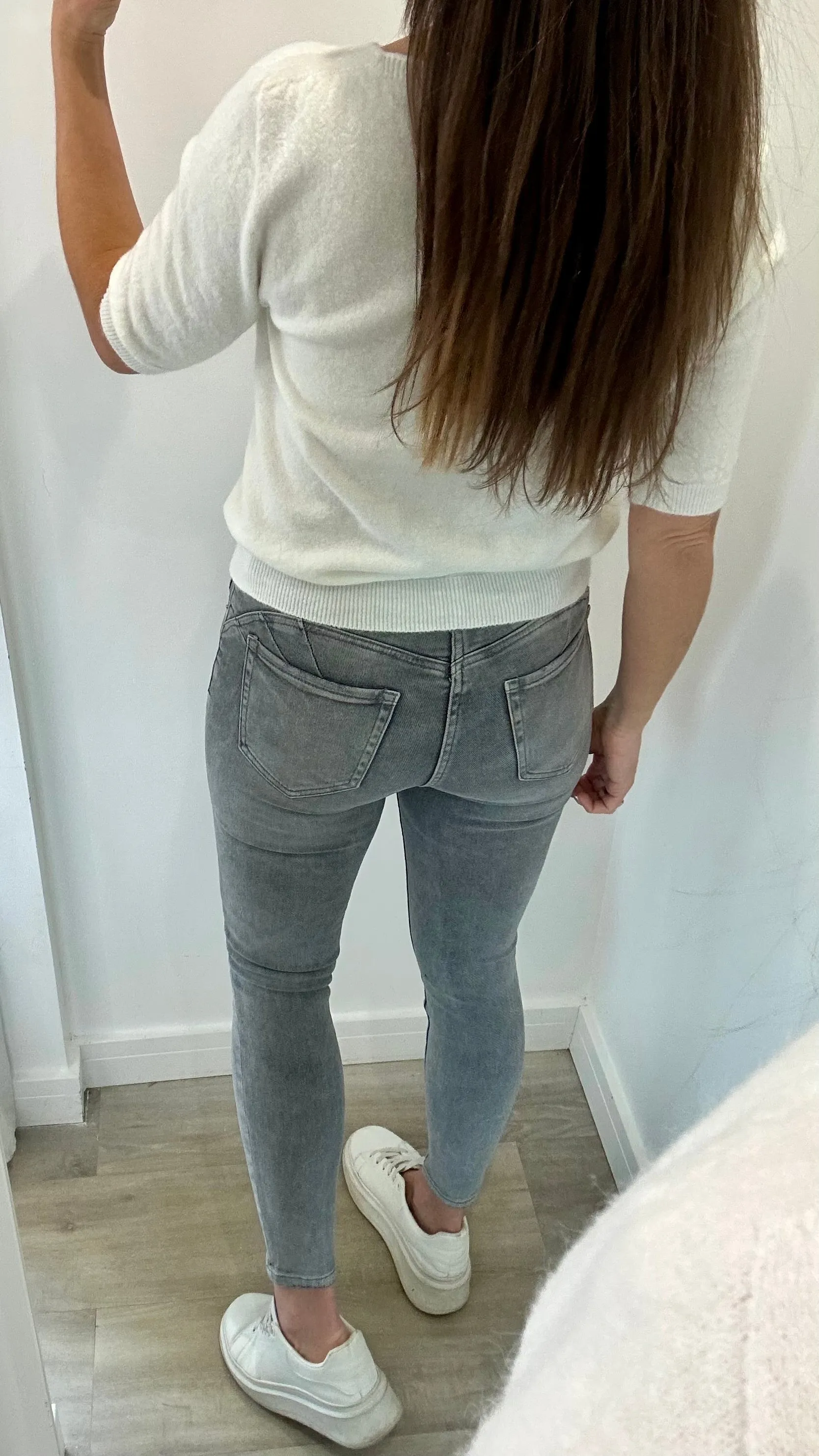 FADED GREY STRETCH SKINNY JEANS