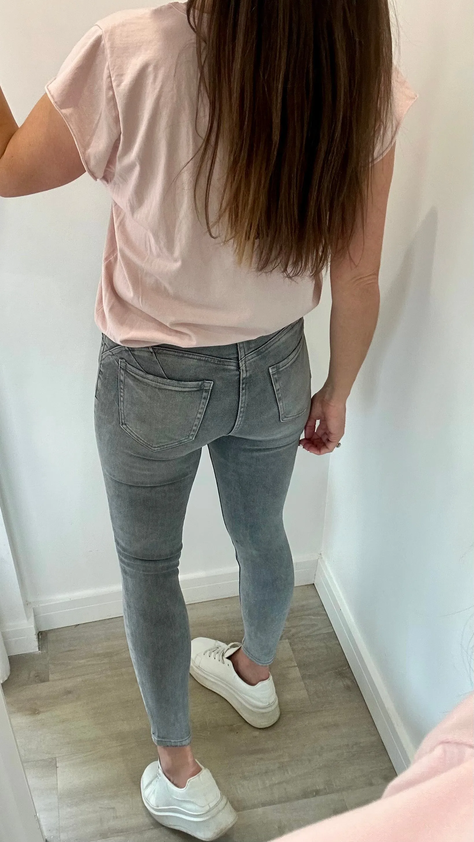 FADED GREY STRETCH SKINNY JEANS