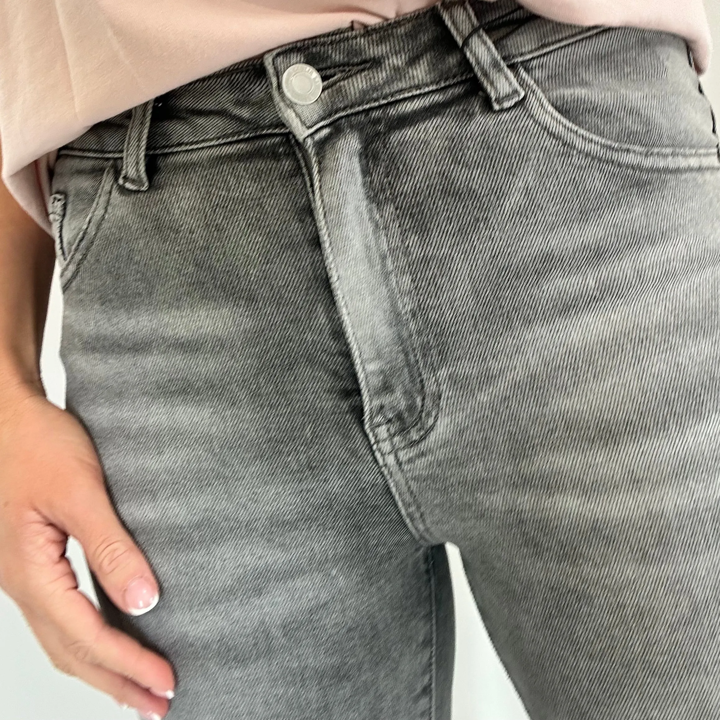 FADED GREY STRETCH SKINNY JEANS