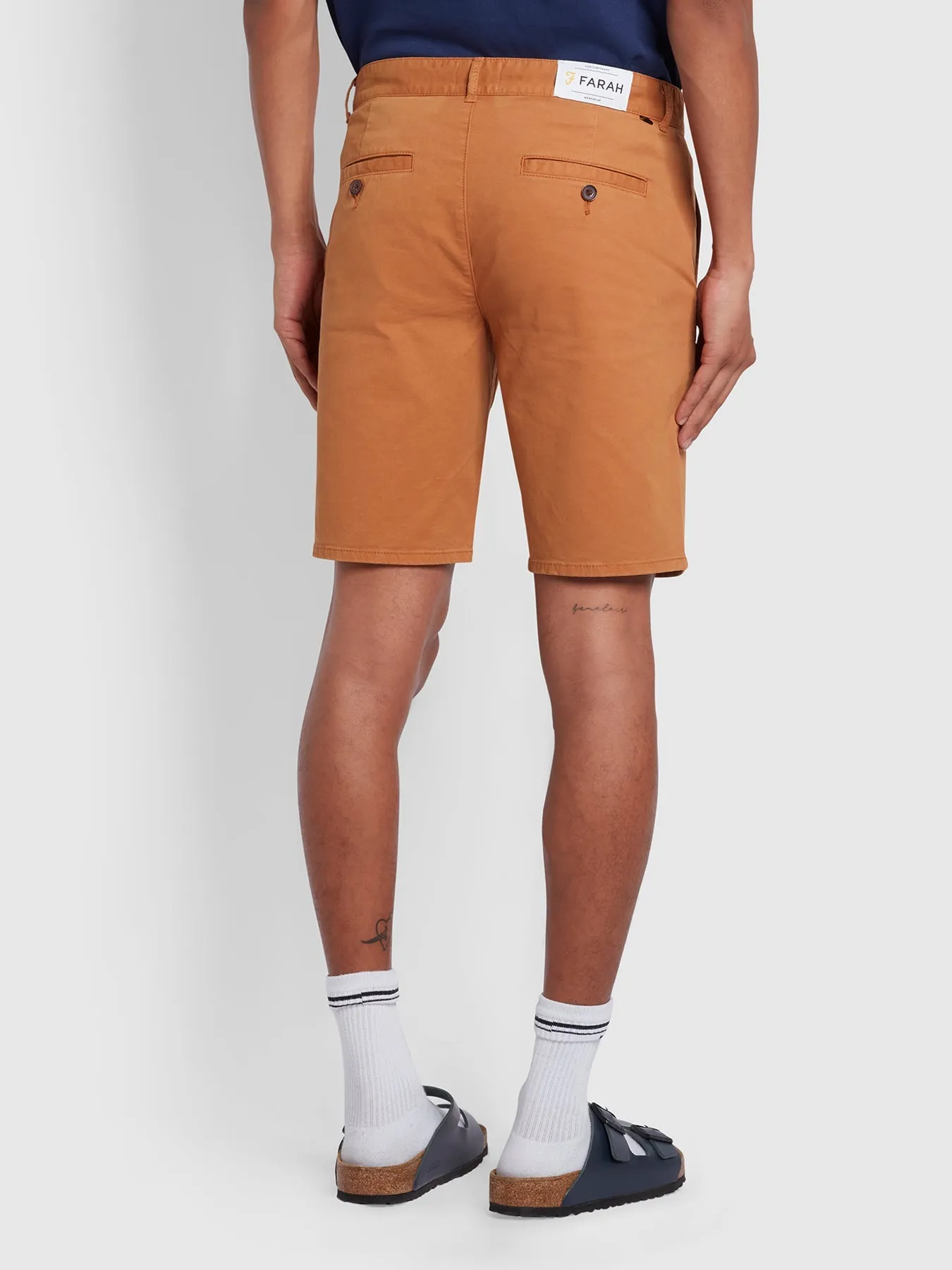 Farah Hawk Chino Shorts Gold