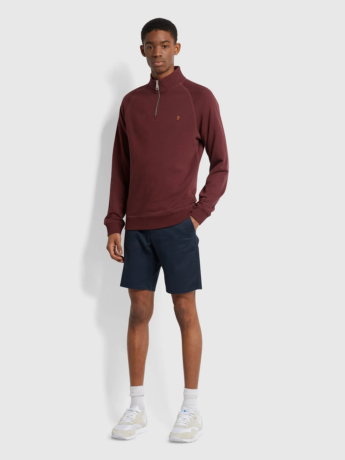 Farah Hawk Chino Shorts Navy Blue