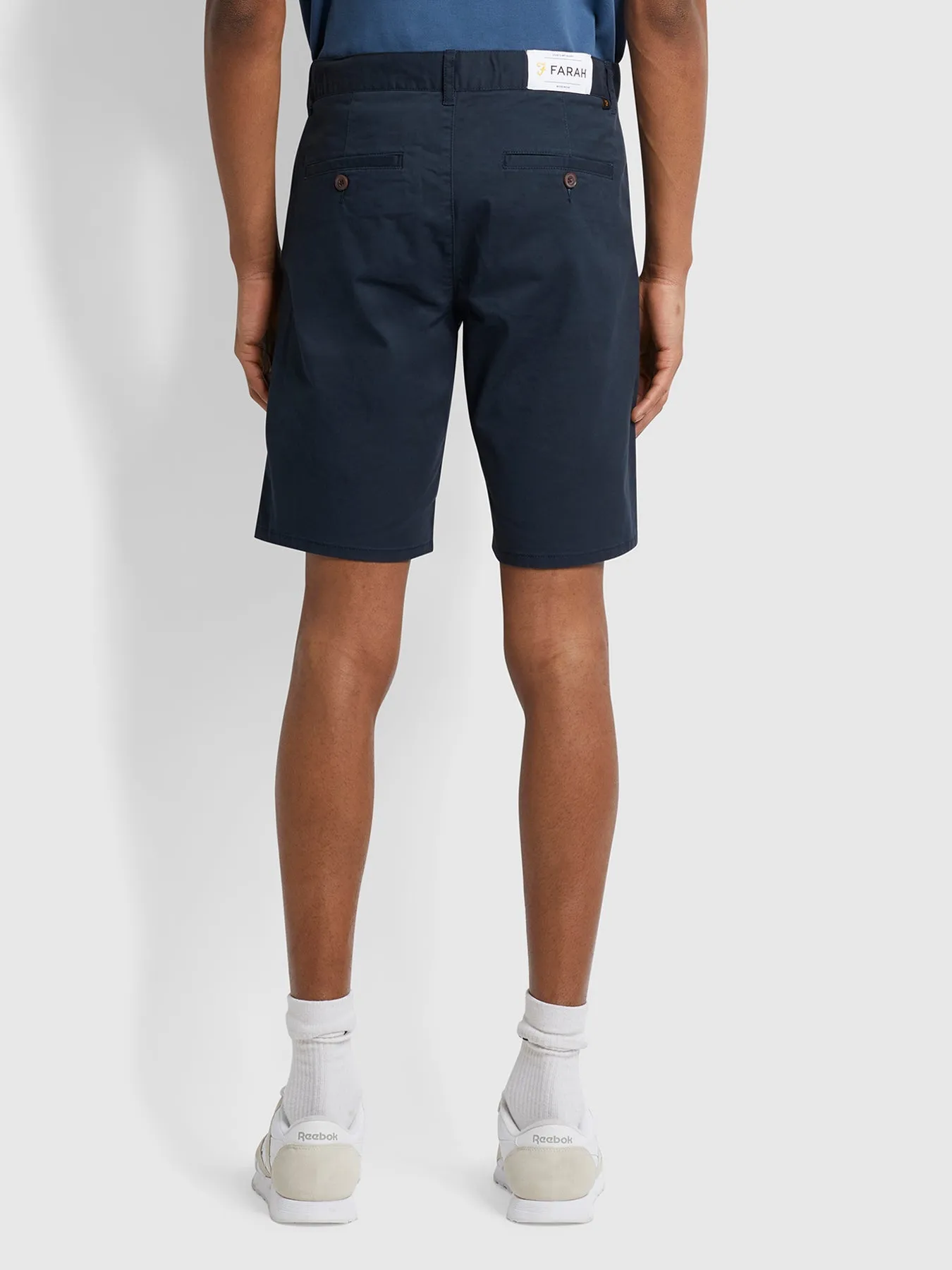 Farah Hawk Chino Shorts Navy Blue