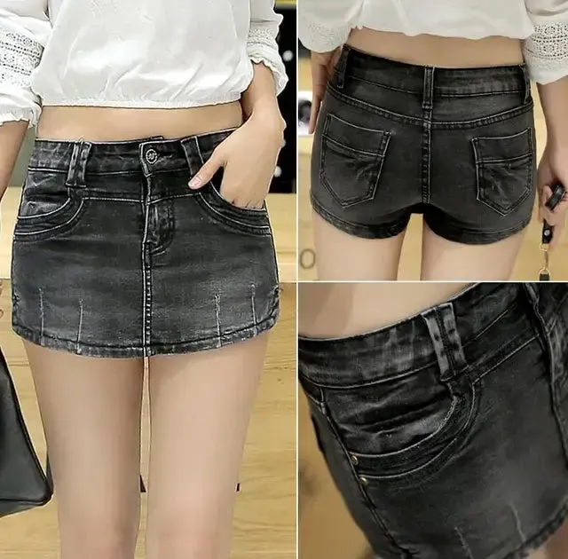 Fashion Denim Mini Skirt Shorts