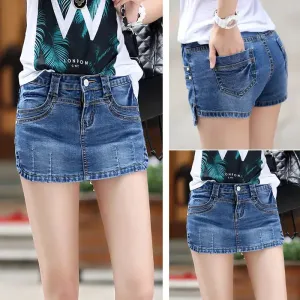 Fashion Denim Mini Skirt Shorts