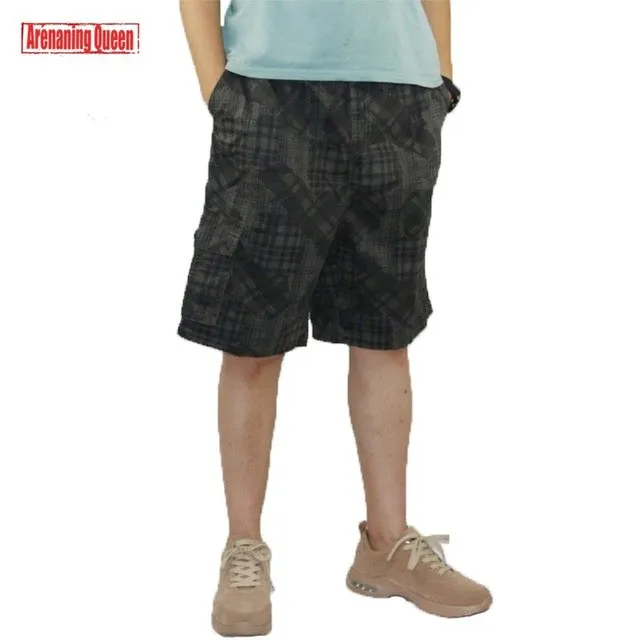 Fashion Men's Cotton Cargo Shorts Men Camouflage Summer Camo Multi-Pocket Boys Casual Short Pants Plaid Military Big Plus Size
